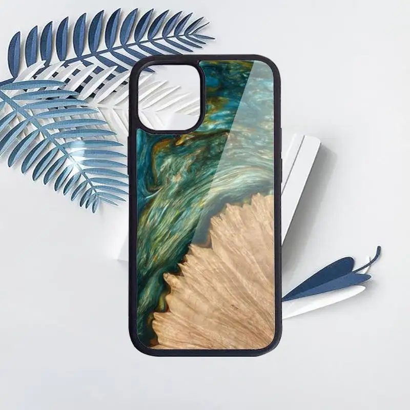 

Wood Resin art original pattern Phone Case for iPhone 11 12 pro XS MAX 8 7 6 6S Plus X 5S SE 2020 XR Hard PC