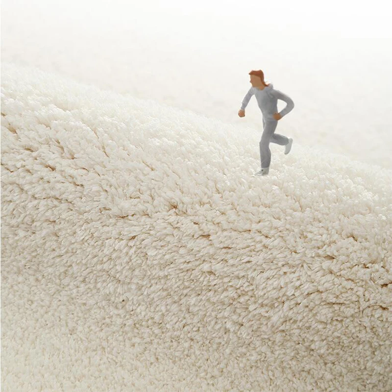 Современный простой коврик ковер домашний прикроватный для спальни из овечьей