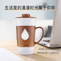 simple heat resistant office mug chinese original cups breakfast creative coffee reusable mug wooden handle tazas cup eh50mu