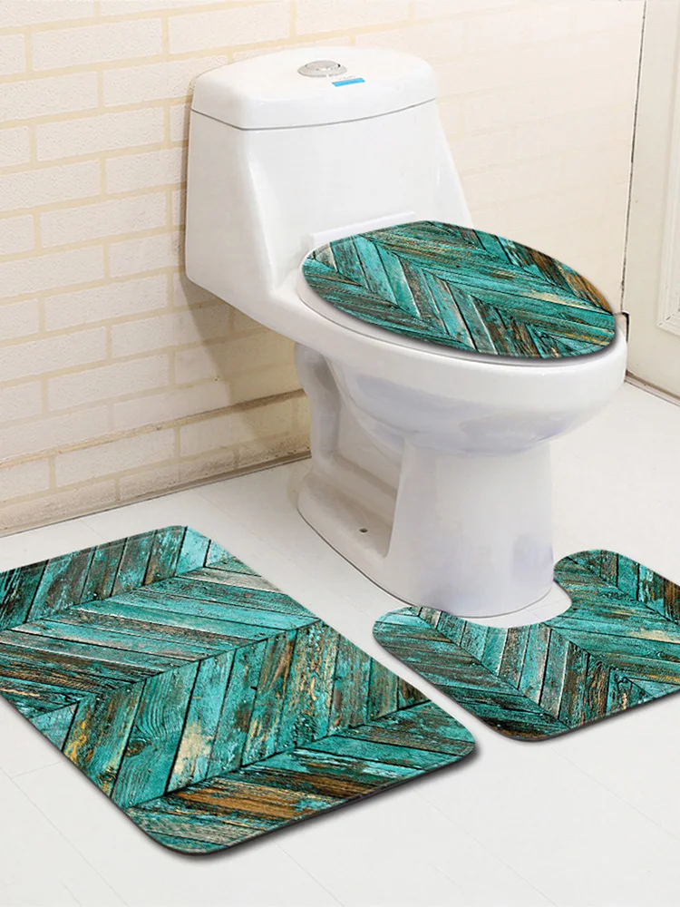 

Bathroom floor mats, coral velvet non-slip mats, a set of three. Marble bathroom mat, bathroom accessories