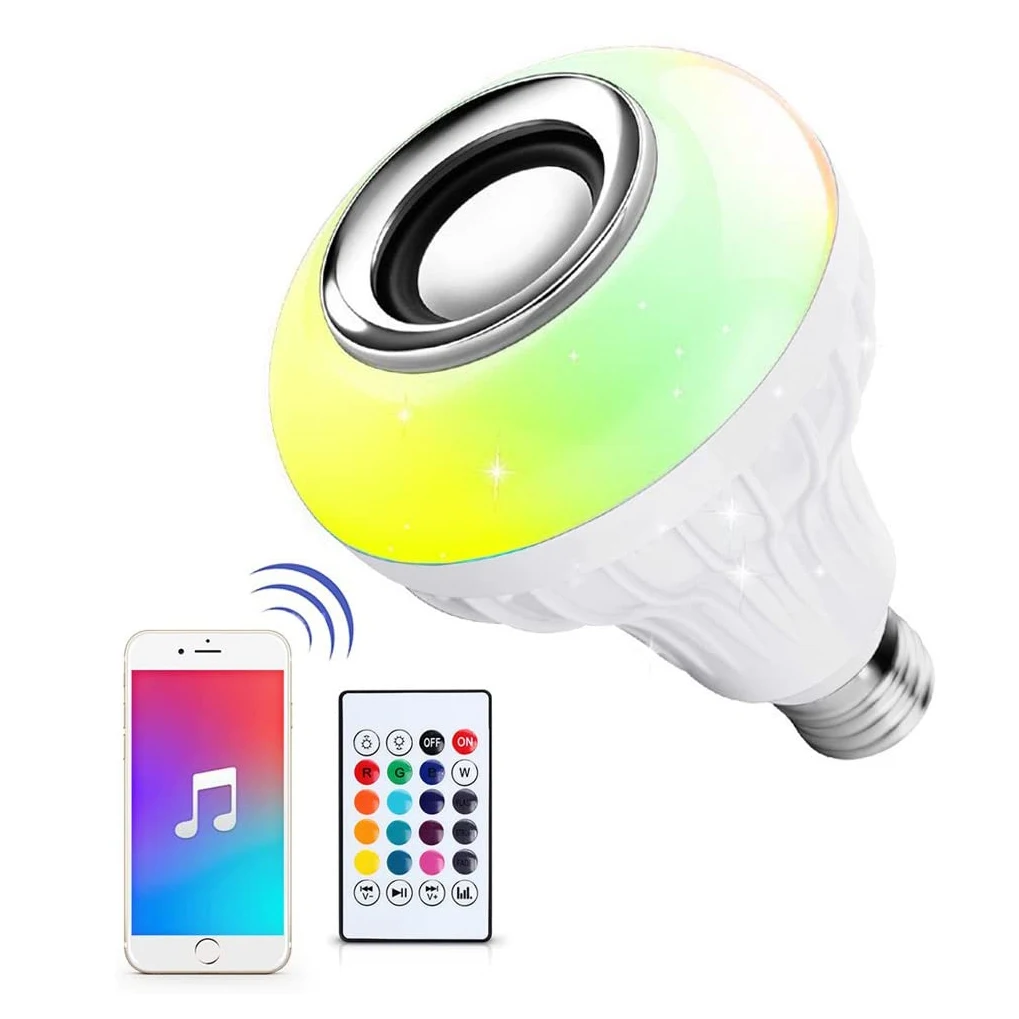 умная лампа с динамиком. лампа колонка. колонки умная лампочка колонка. светодиодный музыкальный светильник e27 с bluetooth. колонки умная лампочка колонка.