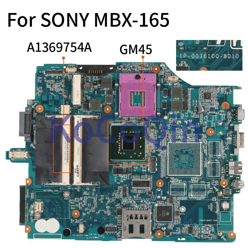 Материнская плата A1369754A 1P 0076100 8010 GM45 для ноутбука SONY|Материнские платы ноутбуков| |
