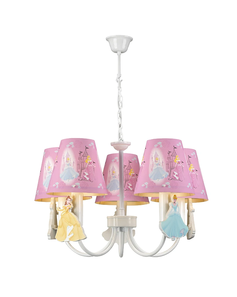 

Kids Lamps 5 Lights Princess Theme Pink Chandelier Children Light Bedroom LED Light for Children's Room Free Ship