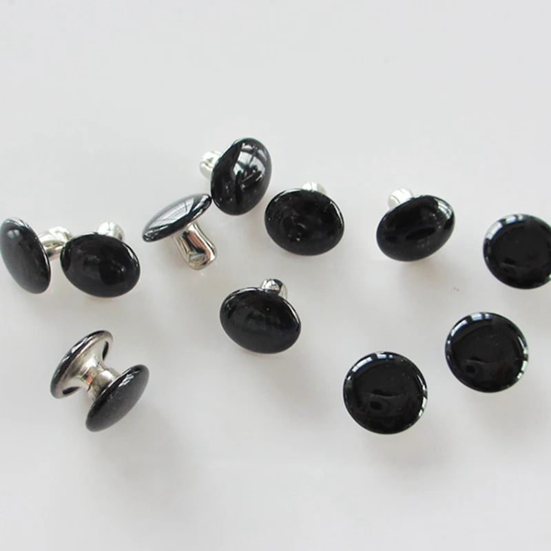 Черно-белая круглая двухсторонняя Кепка с заклепками шпилька для сумки шляпы