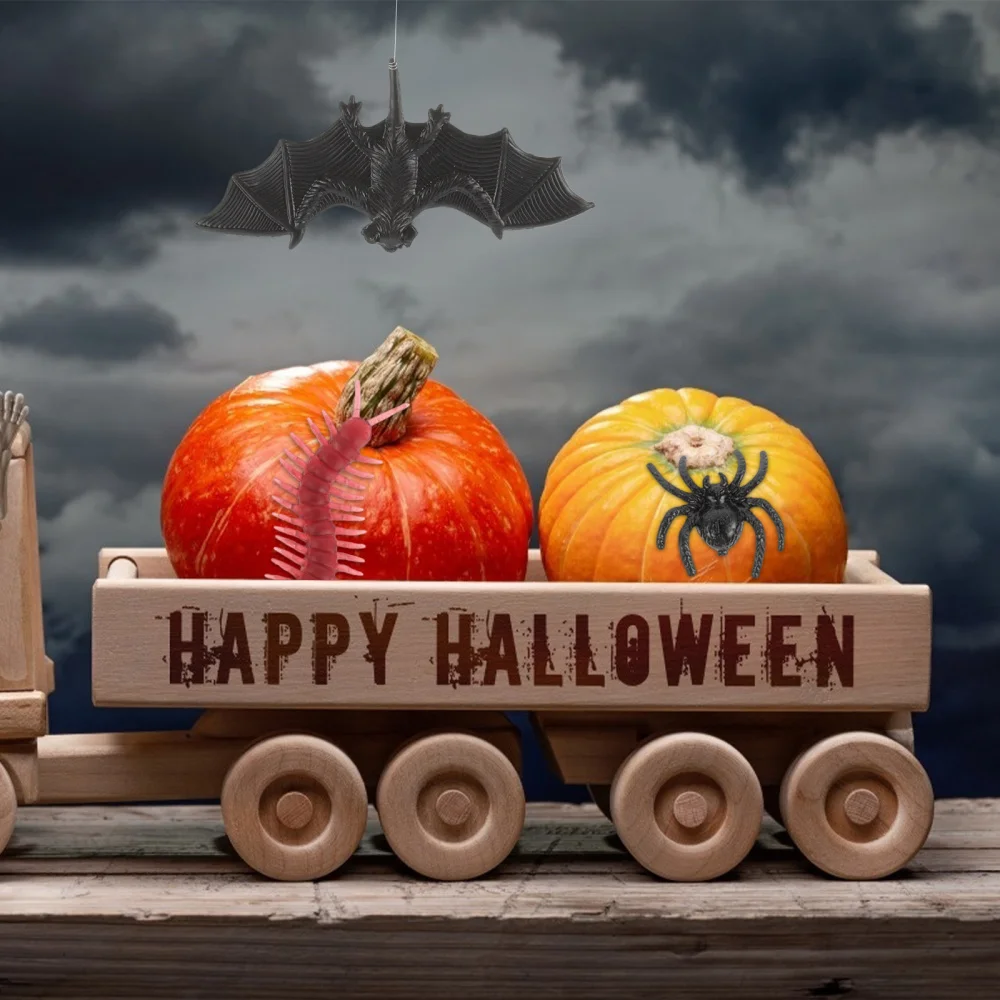 

100pcs Props Spider Bat Ant Decorative Adornments (Mixed Style)