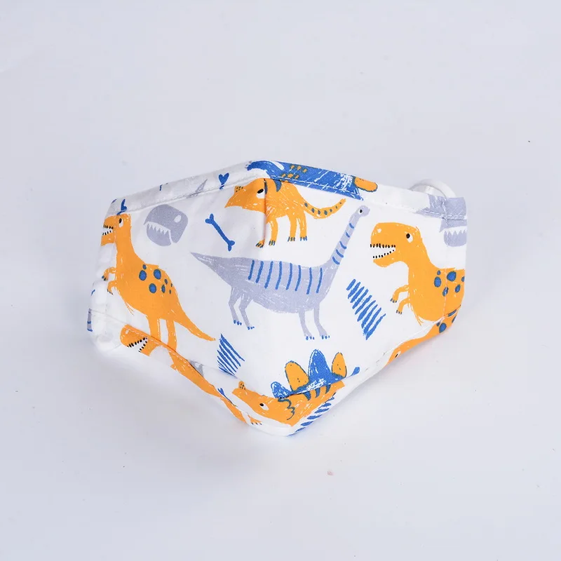 1/5 шт Нетканая детская маска для рта с мультяшным животным принтом дышащая теплая
