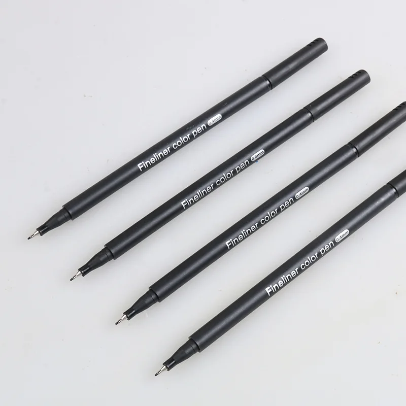 

5 pcs Black 0.4mm waterproof extremely fine needle pen Comic watercolor student drawing hook pen office accessories stationery