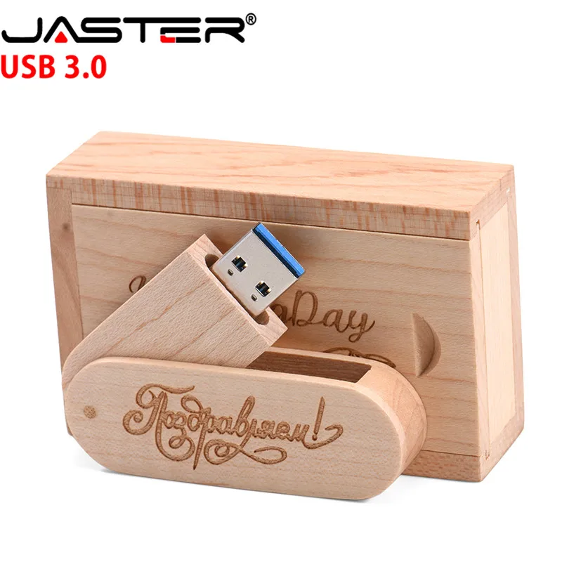 USB флеш накопитель JASTER в деревянной коробке 4/8/16/32/64 ГБ|USB флэш-накопители| |