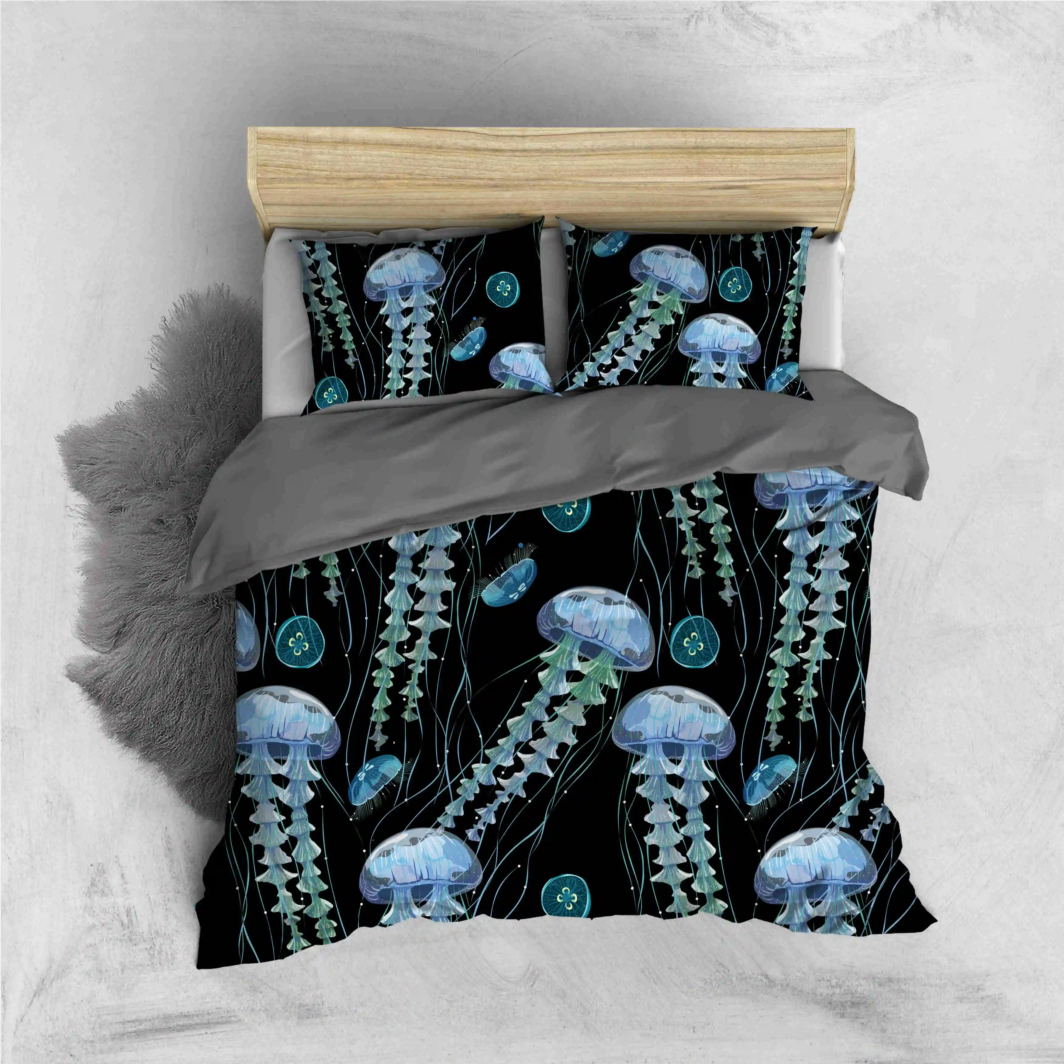 Комплект постельного белья с мультяшным рисунком ленивого яйца жареного детская