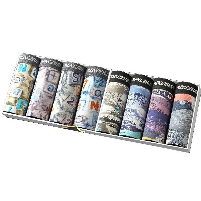 

Трусы-боксеры мужские, из дышащей ткани, 8 шт./лот, L-4XL