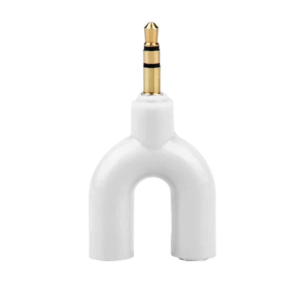 CARPRIE 3.5 mm Stereo Audio Y-Splitter 2 Female to 1 Male Cable Adapter for Mobile phone Earphone PC Laptop Computer