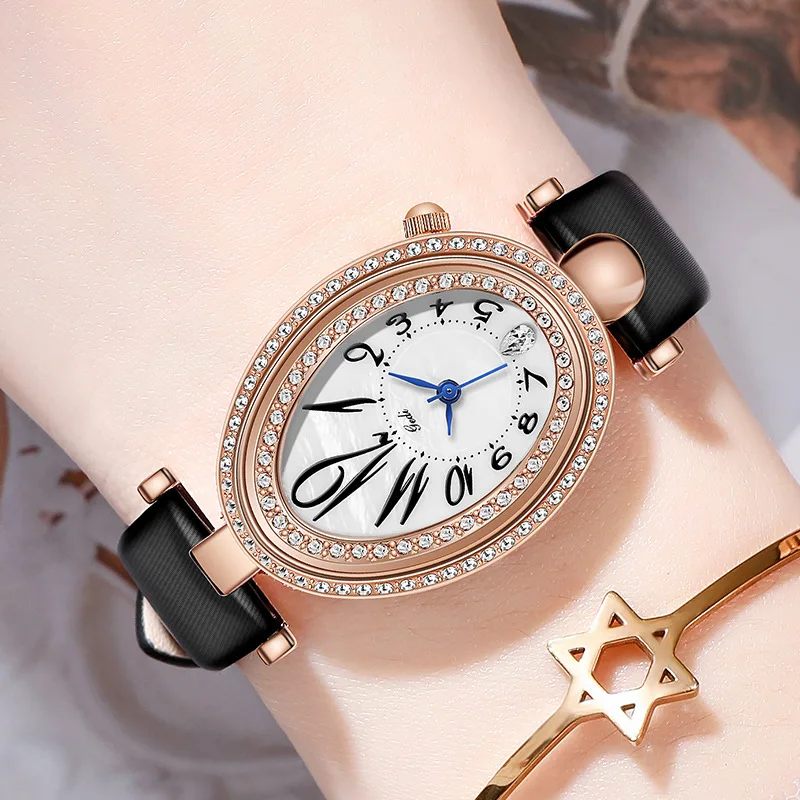 

Часы наручные GEDI женские кварцевые, простые модные брендовые водонепроницаемые с кожаным ремешком белого цвета, Прямая поставка