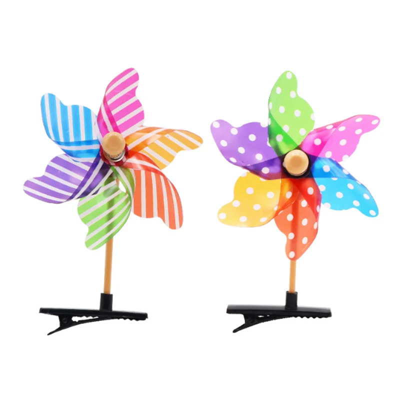 2 шт дети мини Повседневный цветок мельница стрейч шпилька головной убор игрушки