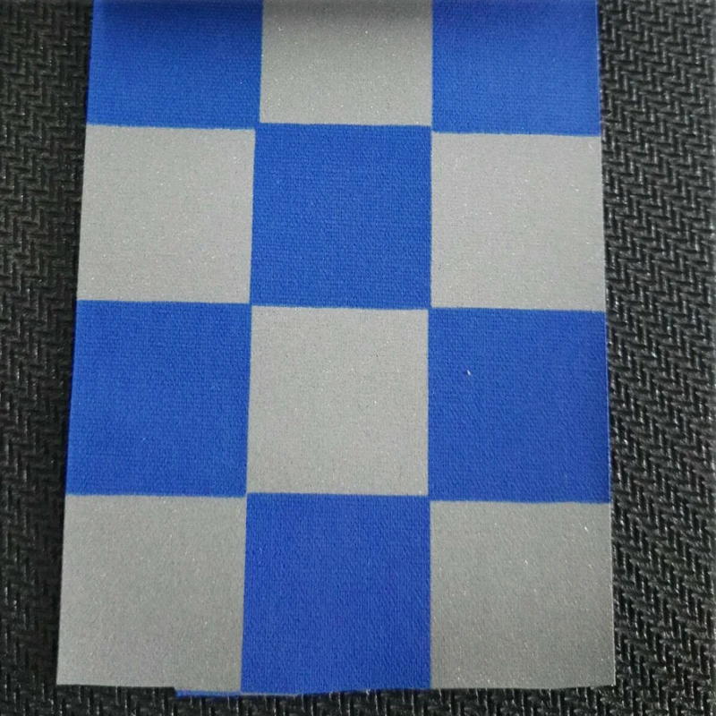 Светоотражающая ткань TC для одежды 30 м х 5 см синяя сетка ночная предупреждающая