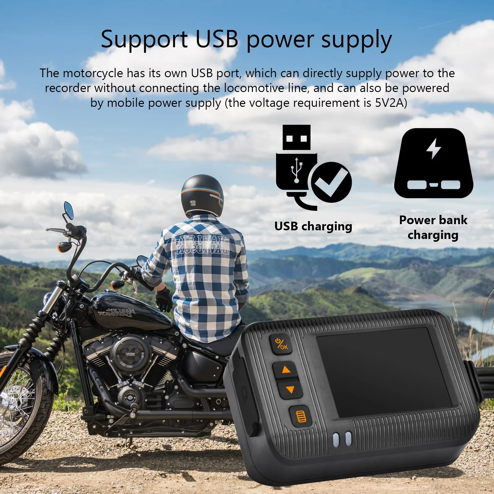 

Motorcycle 1080P HD Video Recorder DVR Dash Cam Driving Action Camera Waterproof 3 Inch Dual Camera Moto Recorder