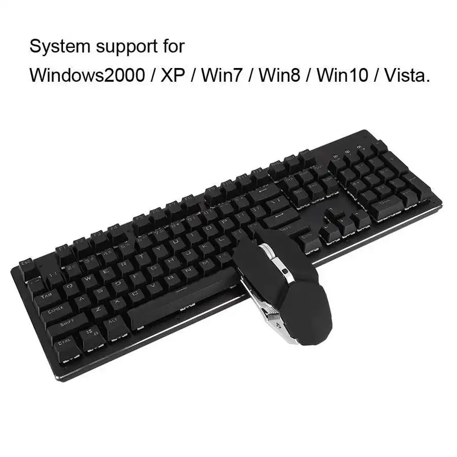 Игровая клавиатура и мышь 2 4 ГГц RGB 104 клавиши 2400 точек/дюйм|Комплекты плюс