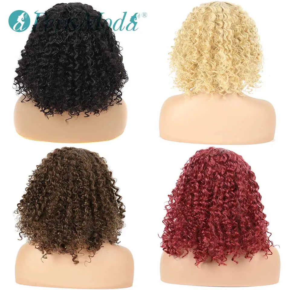 

Deep Wave Synthetic Wigs For Black Women PerisModa Hot Selling Natural Black High Temperature Resistant Fiber Short Curly Wigs