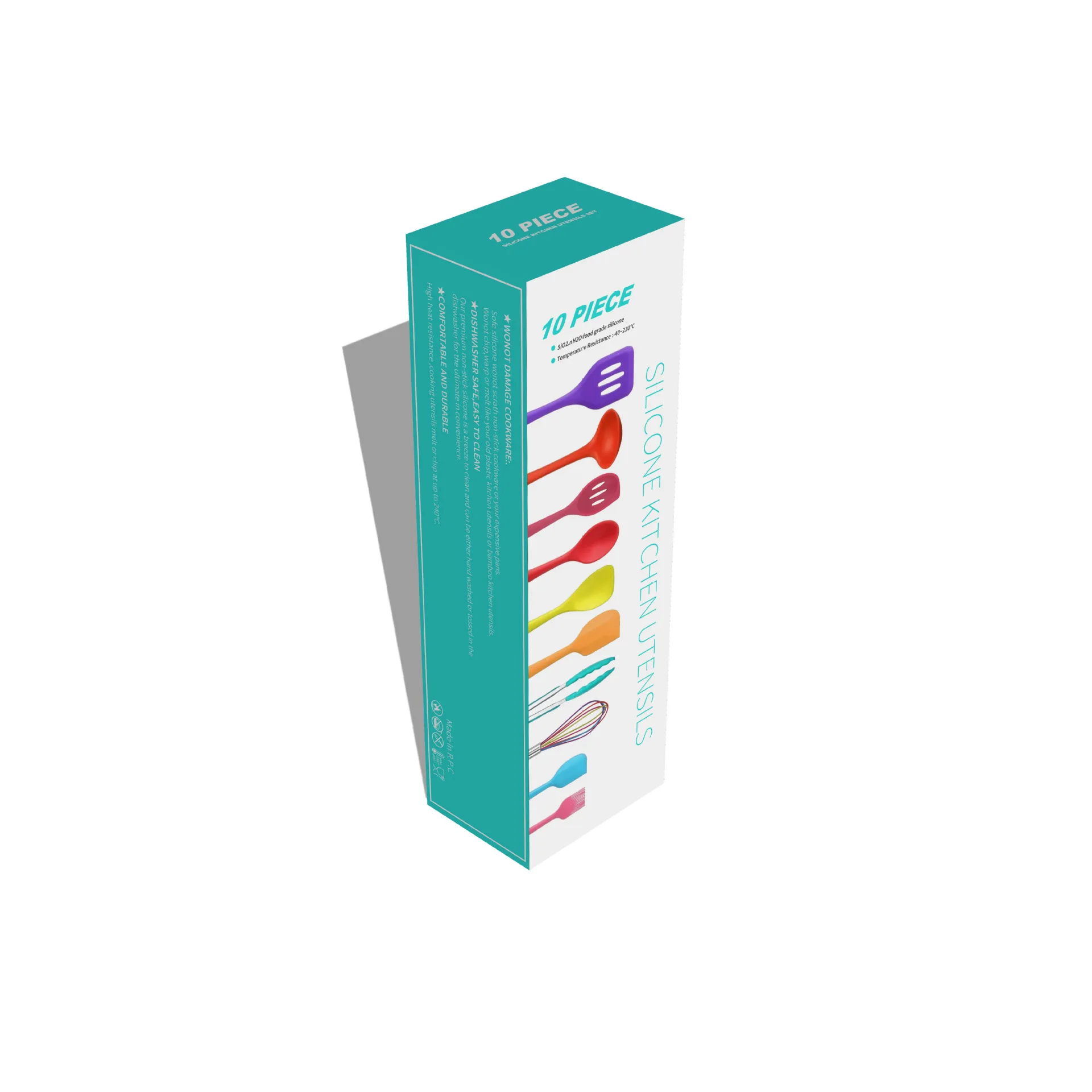 

10PCS Silicone Kitchenware Non-stick Cookware Cooking Tool Spatula Ladle Egg Beaters Shovel Spoon Soup Kitchen Utensils Set