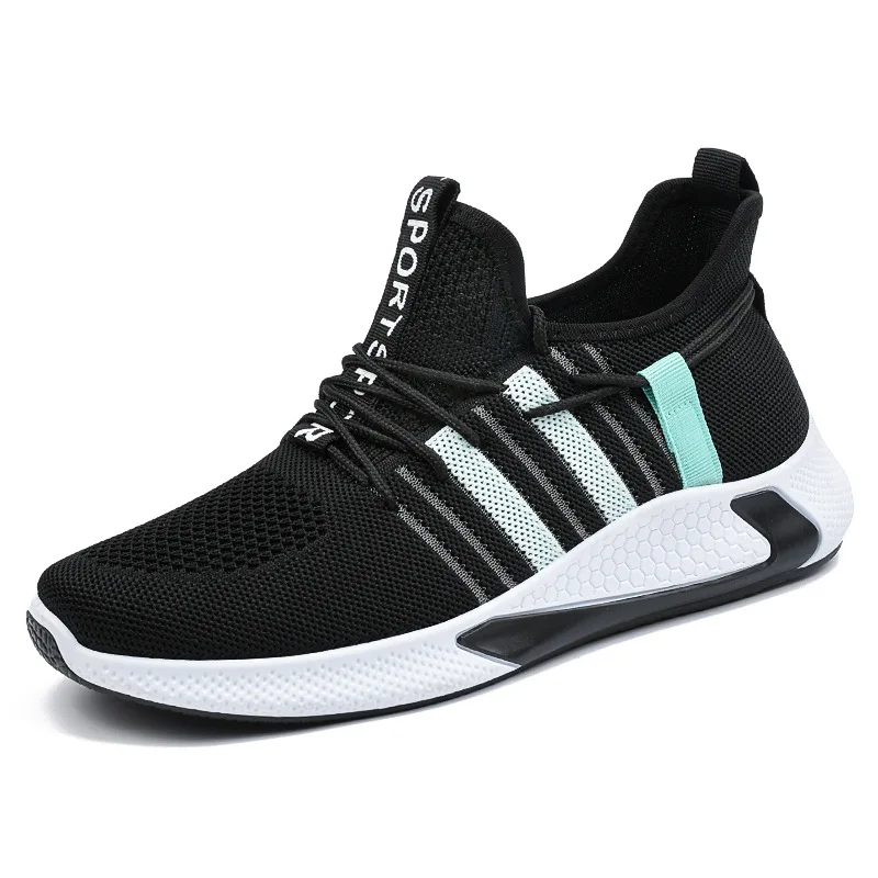 

Мужские вязаные кроссовки, дышащая Спортивная обувь для бега, ходьбы, спортзала, новинка 2021, мужская обувь, модная повседневная спортивная о...