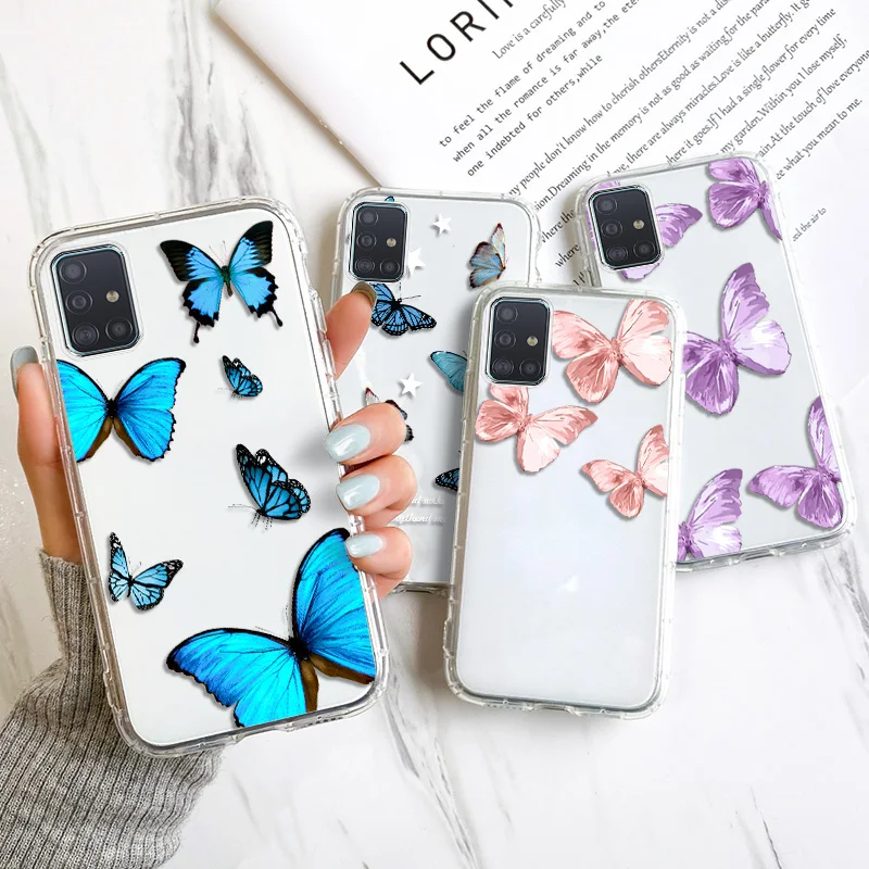 

A52 Case Soft Funda For Samsung A51 A32 Case Samsung A10 A72 A50 A31 A30 A21S A71 A70 Cases Butterfly Silicone A 52 Back Coque