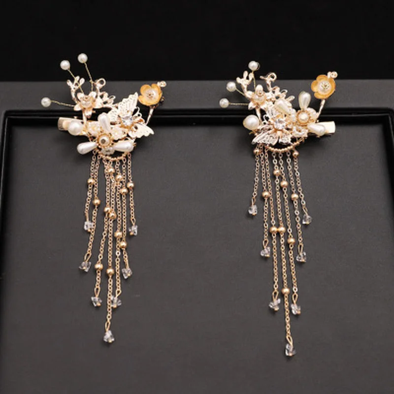 Заколка для волос в традиционном китайском стиле золотые гребни свадебные