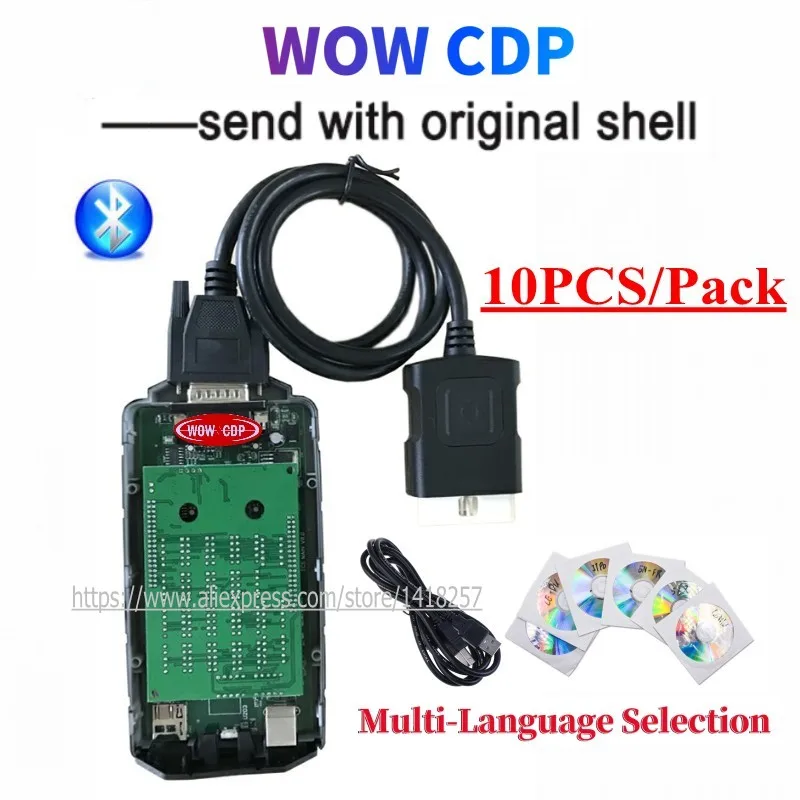 DHL10pcs/lot OBD Car Diagnostic Interface Tool OBD2 Scanner Adapter 2017.3 with Keygen Obd diagnostic tool Original Shell on - Диагностический интерфейсный инструмент для автомобилей OBD, сканер OBD2 адаптер 2017.3 на 10 штук в упаковке с ключем, оригинал