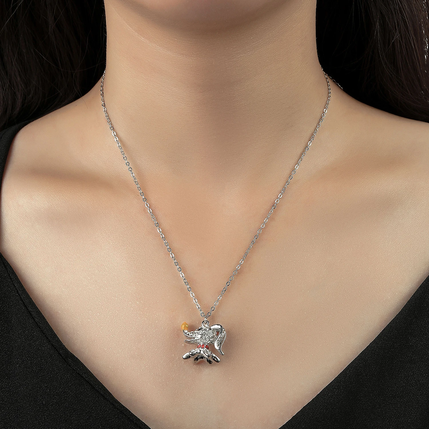 DCARZZ рождественское ожерелье Джек Женская Модная бижутерия из нержавеющей стали