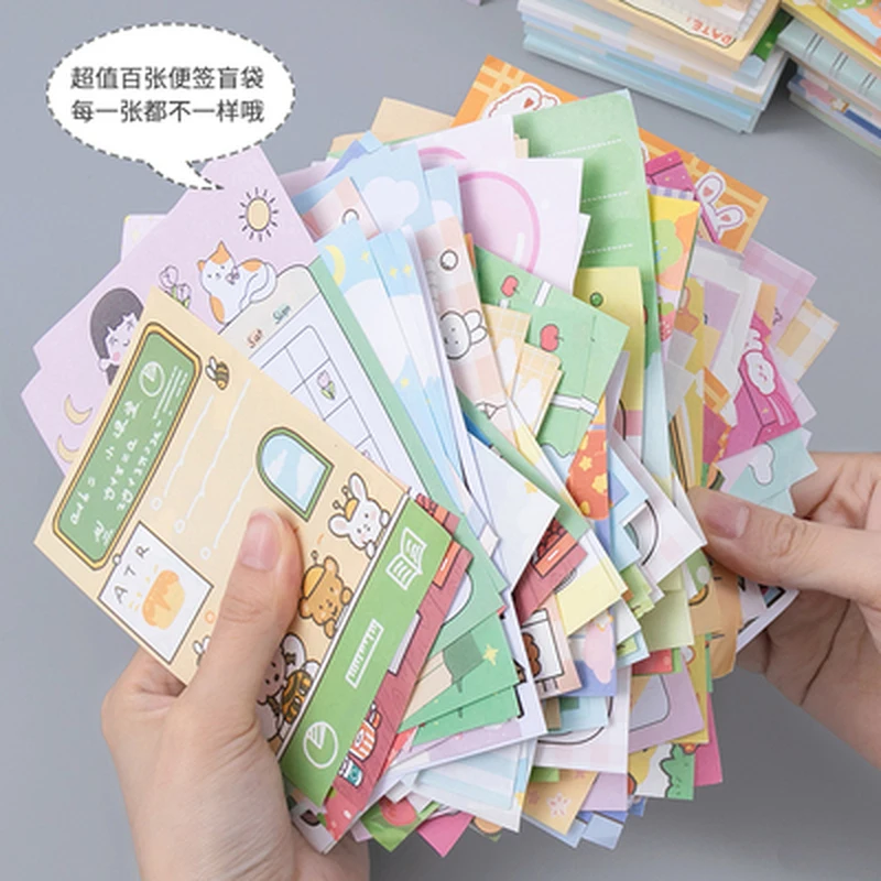 

Необычные стикеры для заметок для студентов, бумажные блокноты для записей, коллекция корейских и милых мультяшных девушек, не подходит