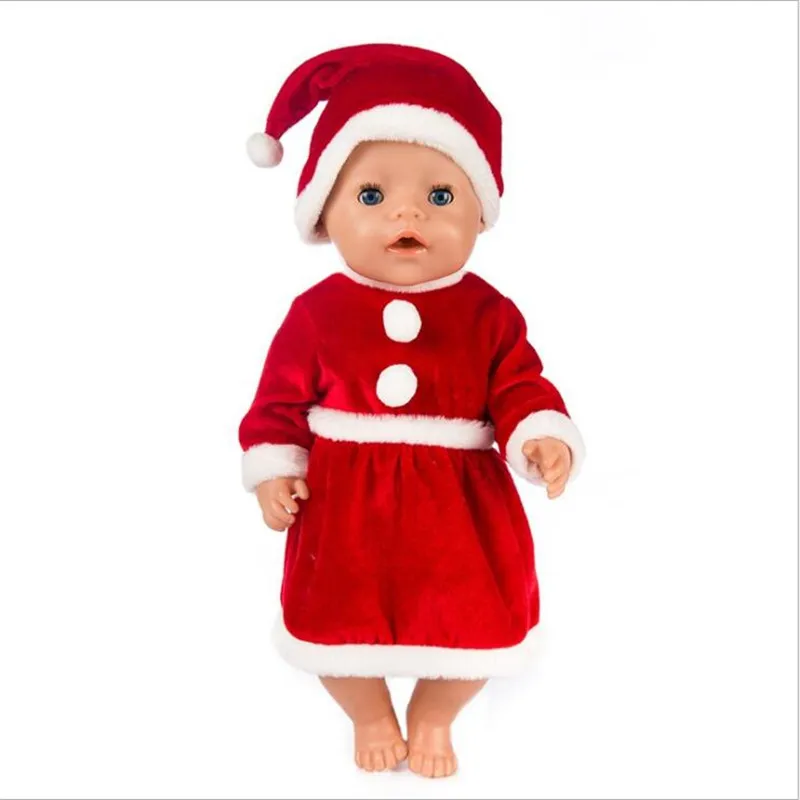 

Doll Clothes Accessories Fit 18 inch 43cm Born New Baby Unicorn Christmas dress pink dress For Baby Birthday Festival Gift