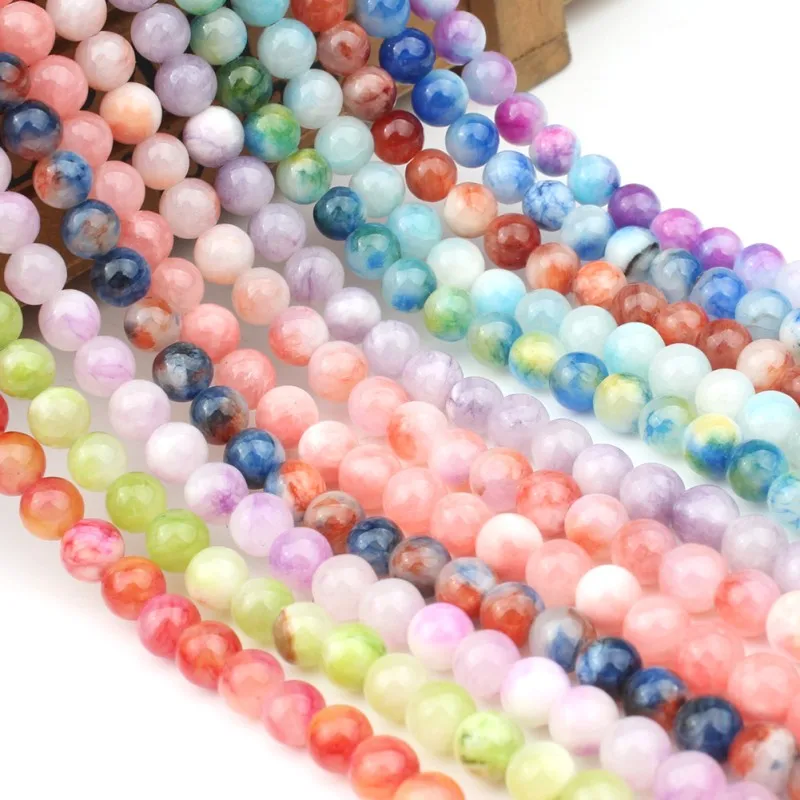 Natural Stone Persian Jade Beads for Jewelry Making Needlework DIY Charm Earrings Bracelet Necklace 6 8 10mm 15 inch Wholesale | Украшения