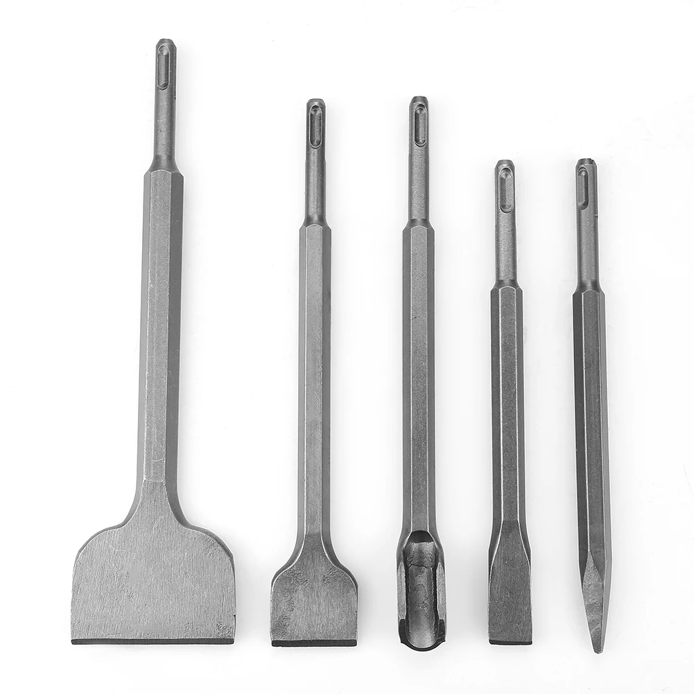 

5pcs Different Type SDS Plus Bits Chisel Set for Electric Rotary Hammer The chisel is used for rotary hammers with SDS-plus