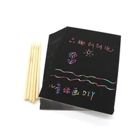 50pcs large size magic scratch art doodle pad sand painting cards early educational learning creative drawing toys for children