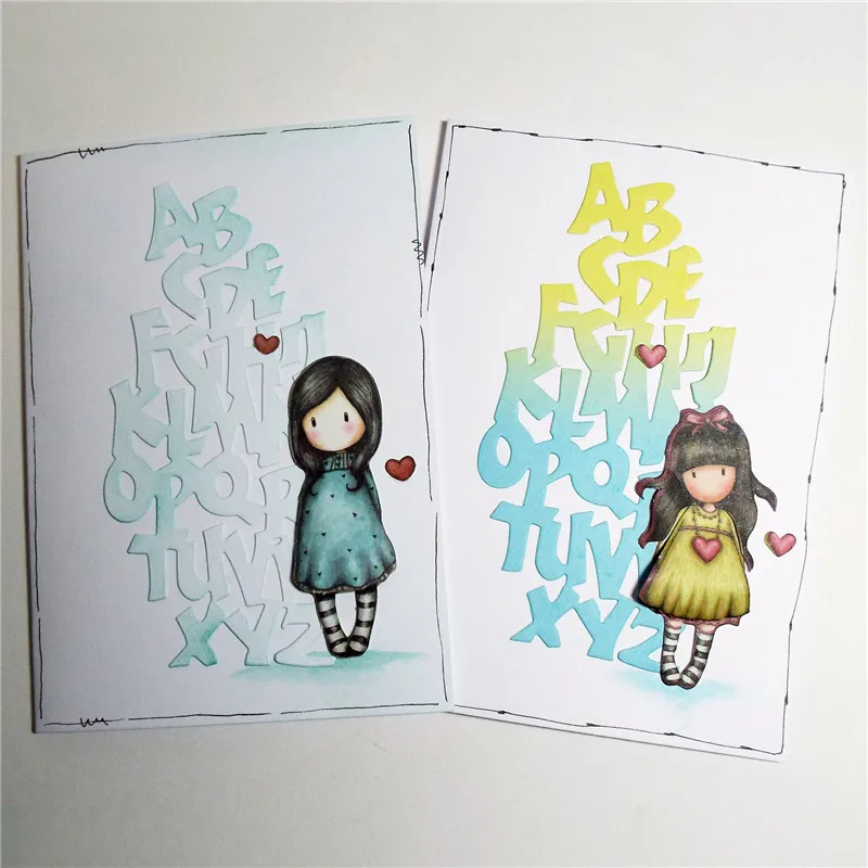 DiyArts письмо фоновое украшение металлические резные штампы Рождественская