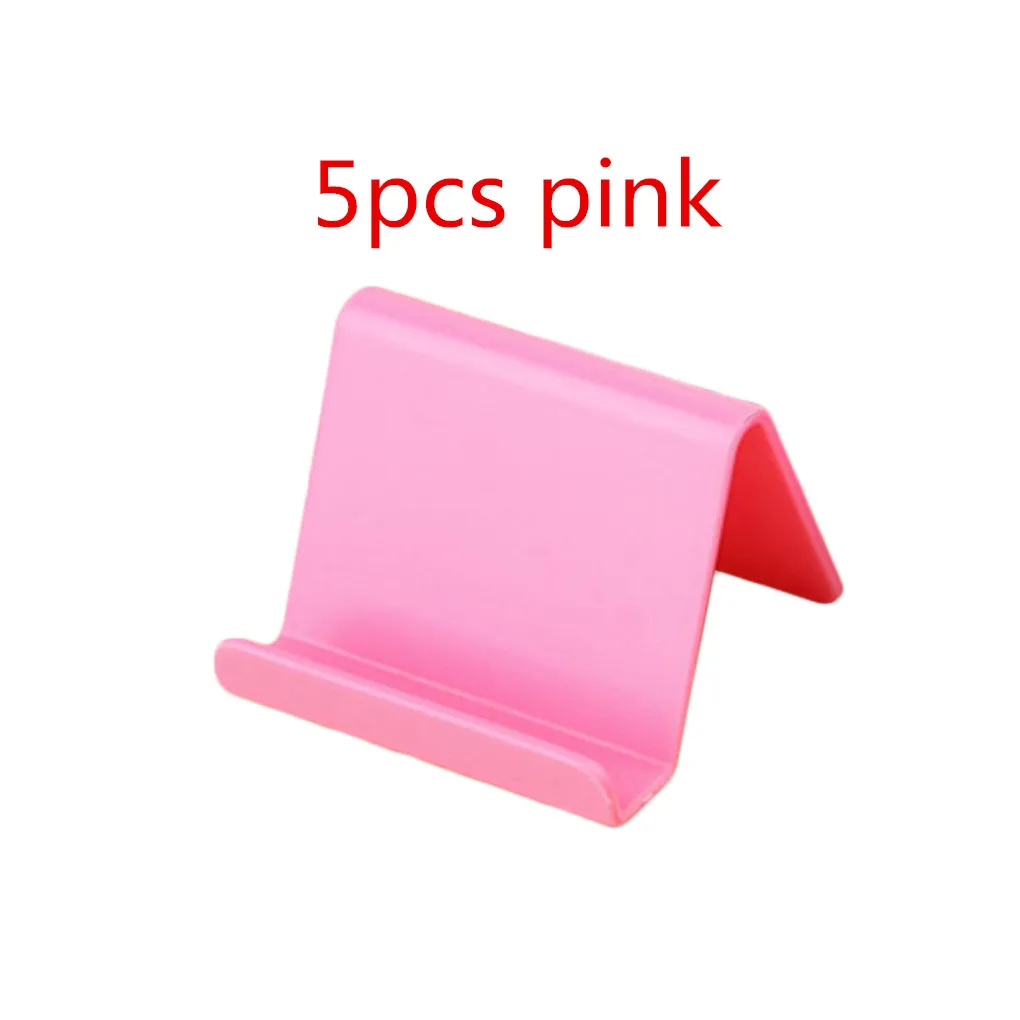 5pcs pink Универсальный Настольный держатель для телефона, гибкий складной держатель для мобильного телефона для iPhone для samsung для MP5, подставка для смартфона - Цвет: 5pcs pink