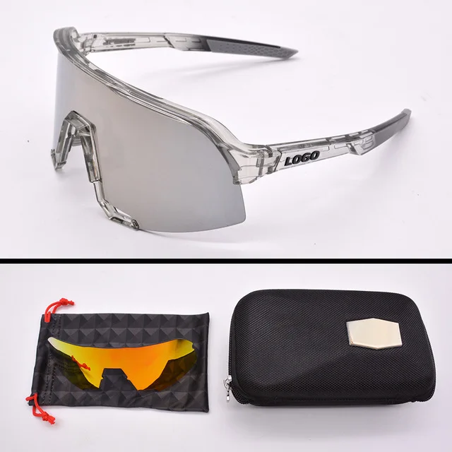 S3 Outdoor Sports Cycling Sunglasses 100 MTB Mountain Bike Cycling Goggles UV400 Peter Men Bicycle Glasses 3 lens Unisex Eyewear - Цвет: 1