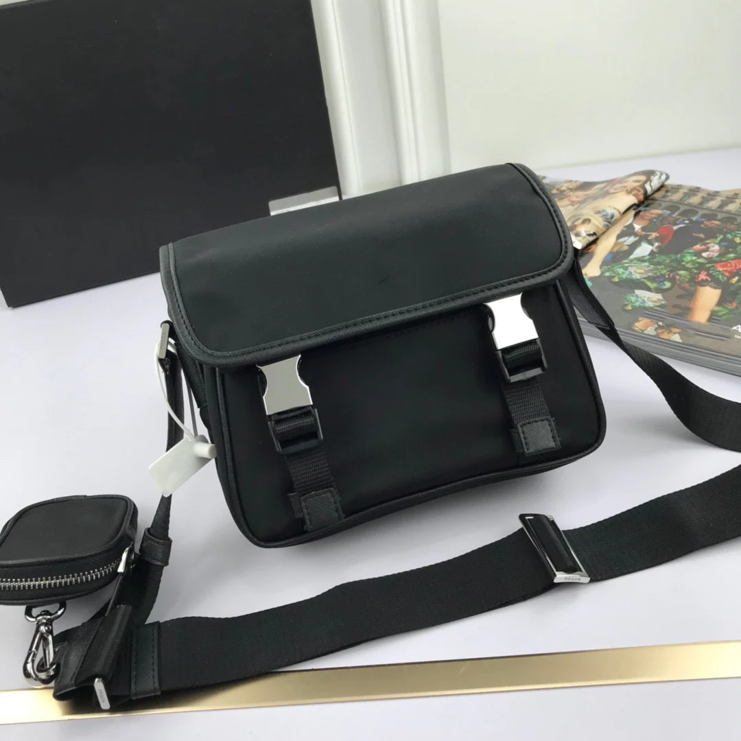 

New male man Bags Shoulder Bags Designer nylon with real Leather 2021 Fashion boy Messenger Bags Casualbag