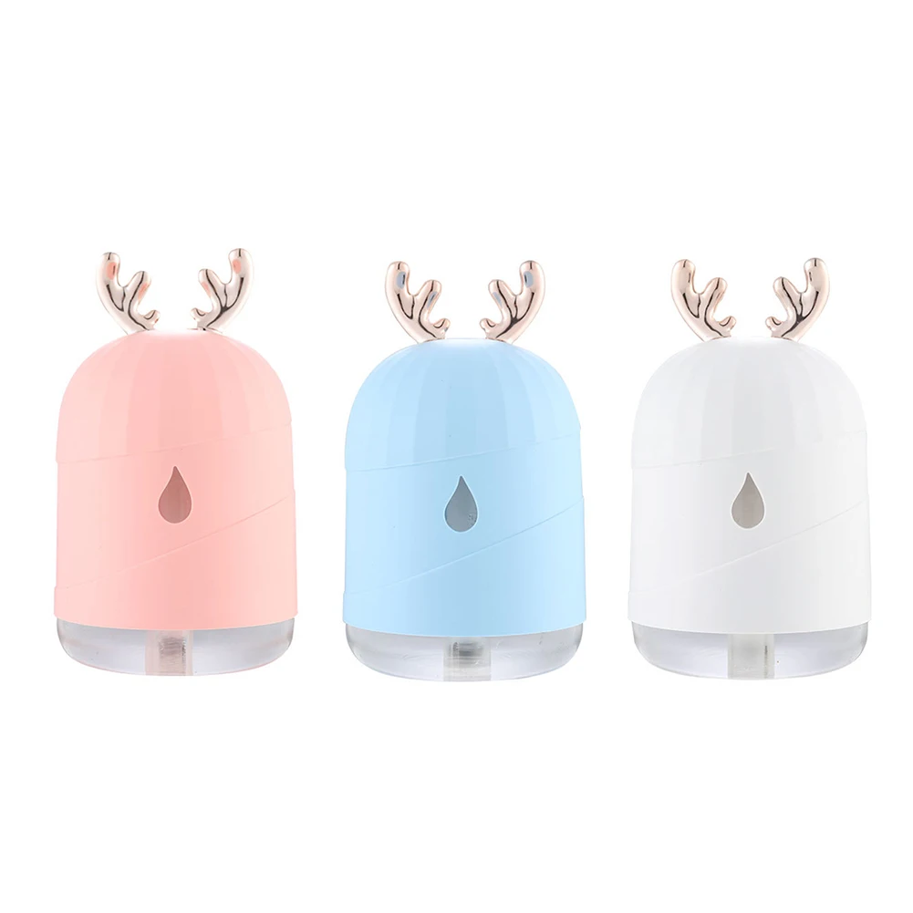

220ML USB Air Humidifier Ultrasonic Cool Mist Adorable Mini Humidifier With LED Light Car Aromatherapy Essential Oil Diffuser