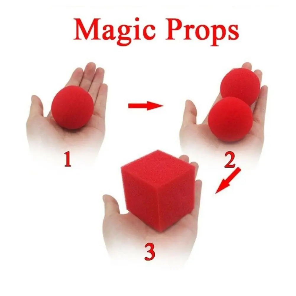 

Fidget Toys Block Sponge Balls Props Close Up Classical Red Fun Children Toy Tricks Illusion Toy Street