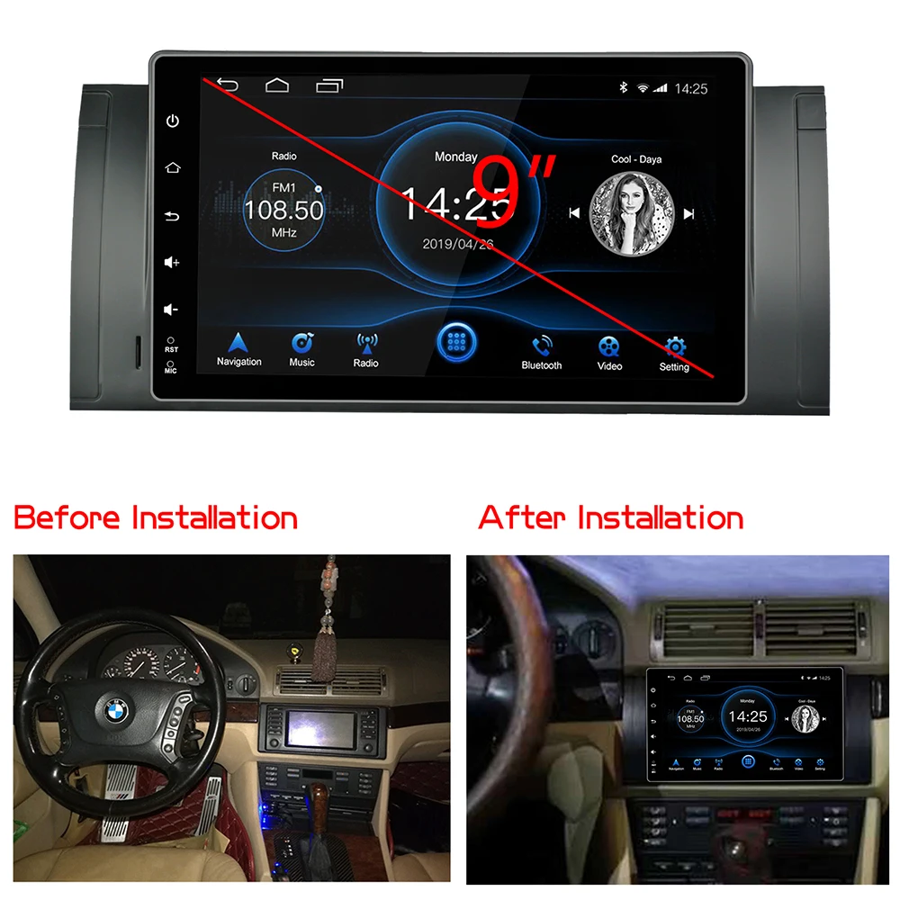 Автомобильный мультимедийный плеер IPS Android 10 Восьмиядерный 4 Гб + 32 ГБ 1024*600 радио