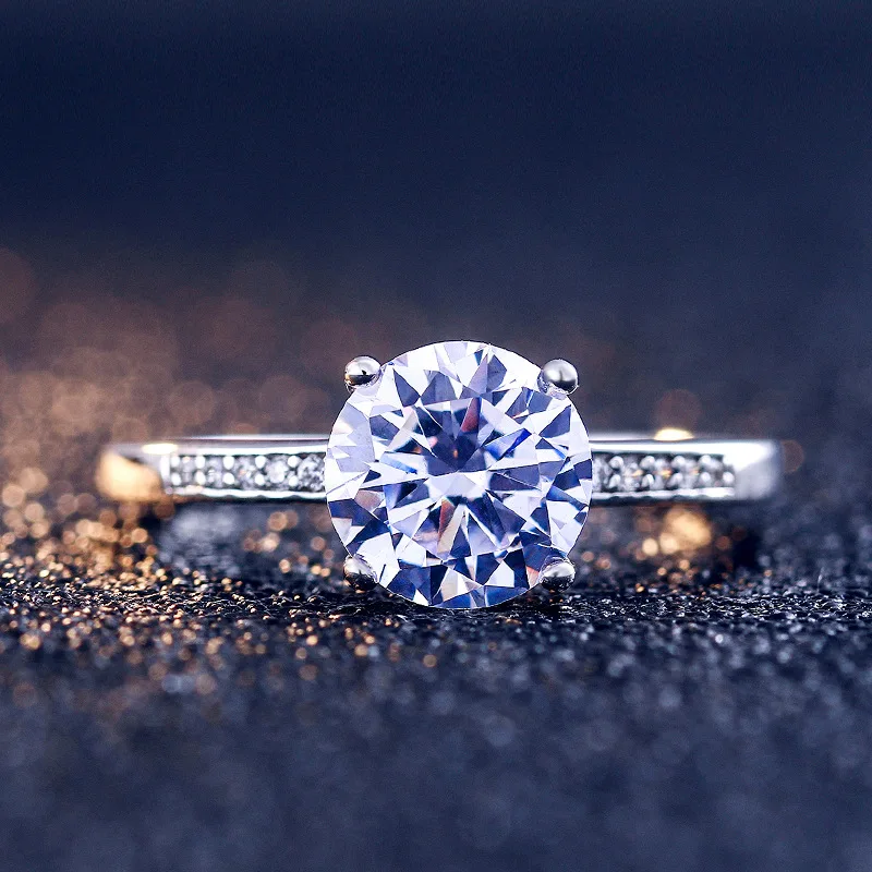 SL 4 коготь обручальные кольца для женщин S925 стерлингового серебра обручальное