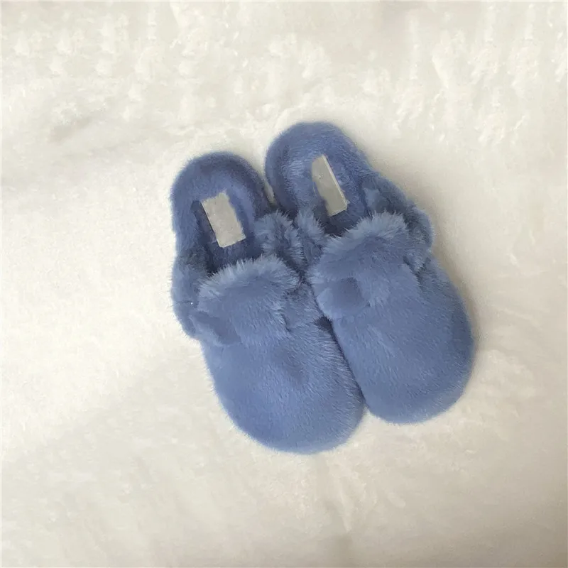 Тапки женские из меха норки роскошные модные плюшевые мягкие и удобные домашние