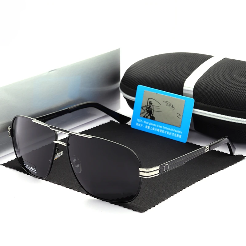 Модные поляризованные солнцезащитные очки в стиле ретро мужские металлические