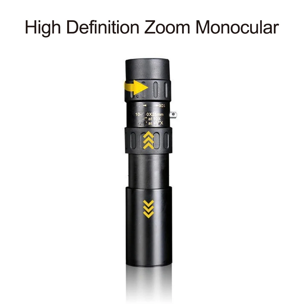 

10-30040 Zoom Monocular BAK4 Prism Monocular Retractable Telescope with Tripod Mount Lanyard Carrying Case