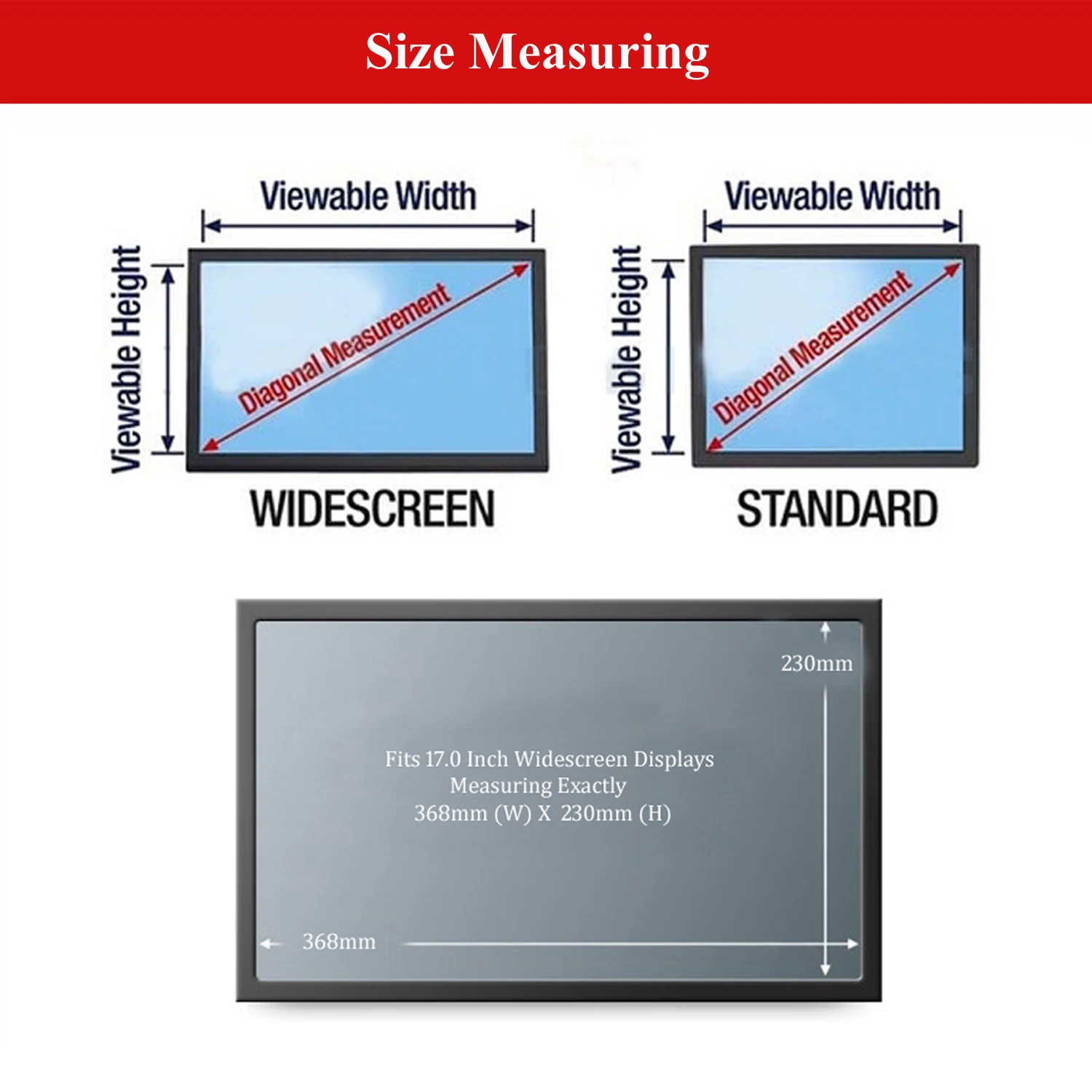 17 inch anti glare laptop privacy filter screen protector film for computer monitor widescreen 1610 aspect ratio free global shipping