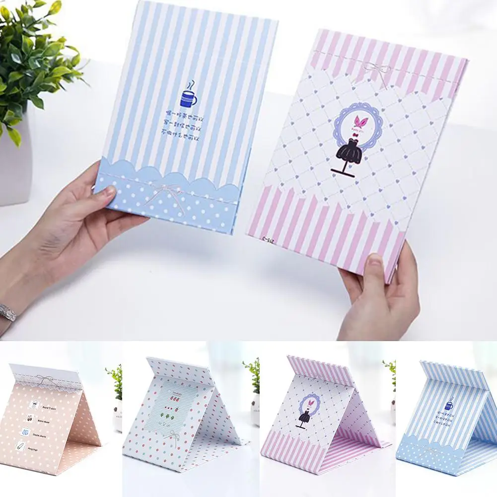 Портативное милое складное косметическое зеркало для путешествий с мультяшным