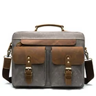 Сумка для ноутбука из натуральной кожи, винтажная кожаная сумка, портфель, деловой мужской 14-дюймовый компьютер, портативный портфель для ноутбука KUMON