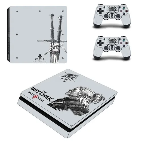 P4SQB0225 Wild Hunter полная лицевая панель PS4 тонкая кожа Виниловая наклейка, стикер для Playstation 4 консоль и контроллер PS4 наклейка - Цвет: P4SQB0225
