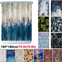 flower fabric shower curtain waterproof beautiful natural landscape bath curtains for bathroom decor with hooks