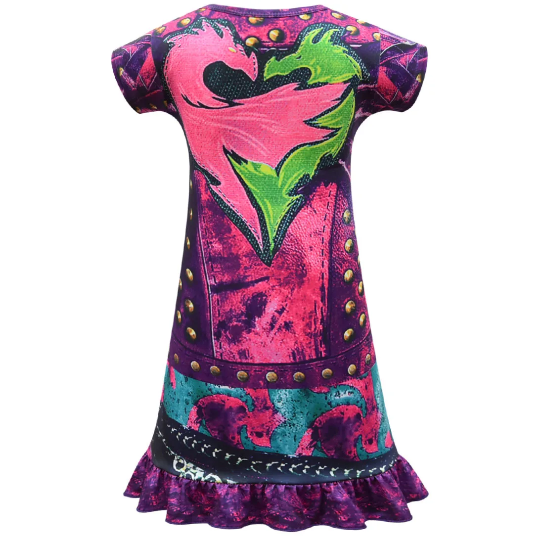 2021 девочек изображением героев фильма наследники 3 Пижама Ночное платье для