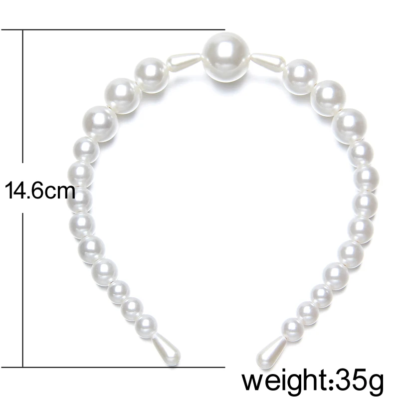 Женский ободок для волос Hesiod с большим жемчугом и золотым ободом элегантный